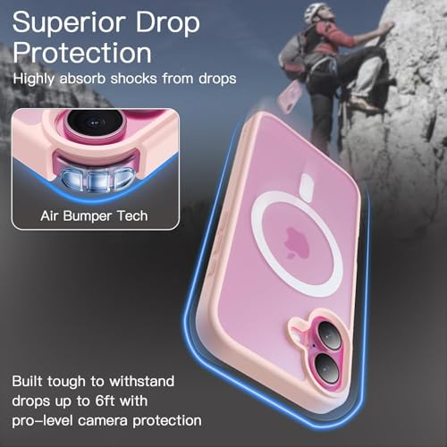Image of Elzzi Magnetic for magsafe - iPhone 16 Case, [Compatible with Magsafe] [Translucent Matte] Shockproof Protective Phone Case for Men & Women (Sand)