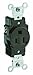 Leviton 5015-A 15 Amp, 125 Volt, Narrow Body Single Receptacle, Straight Blade, Commercial Grade, Grounding, Almond