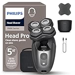 Philips Head Shaver Pro Serie 7000- Rasoio per uomo e donna, testina flessibile a 360° e lame ComfortCut per una rasatura pulita e delicata sulla pelle, modello HS7980/15