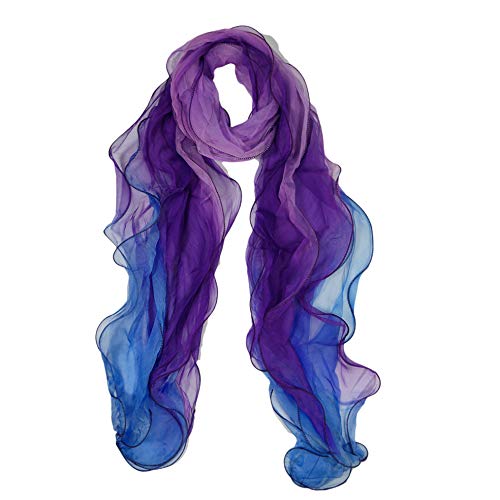 Chiffon Schal aus 100% Seide Seidenschal Mehrfarbig 3 lagig 25x180cm 4803 Cover