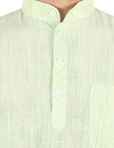 Image of LATEST CHIKAN Men's Cotton Regular Casual Strped Short Kurta Half Sleeves - (SK-LJ.DS.AS)