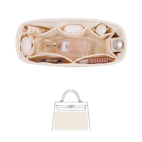 KINGS IN BAG Bolsa Kelly – Organizadores de bolsa sedosos, compatíveis com Hermes Kelly Mini II, várias opções de cores (Craie, Mini II)
