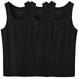 Glory Max 3-6 Pack Men 100% Cotton Ribbed Plain Tank Tops Wife Beater A-Shirts Undershirts (US, Alpha, XX-Large, Regular, Regular, 3-Pack Black)