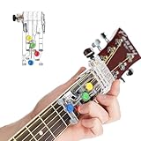 Guitar Chord Assisted Learning Tools, Guitar Chord Presser Guitar Accessories Suitable for Beginner, Guitar Learning for Digital Down Loads of Songbook Lesson Plan And Learning Videos (Clear)