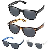 4 Pack Bifocal Reading Sunglasses for Men Women Classic Outdoor UV400 Sun Readers Glasses with...