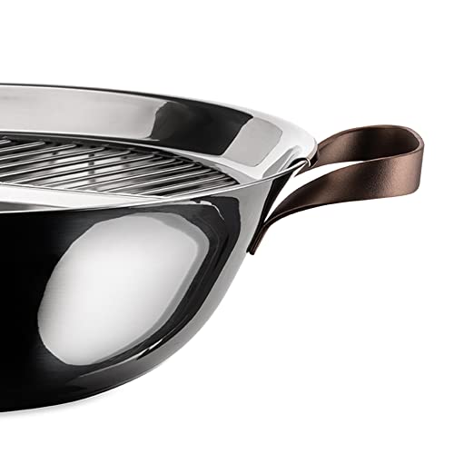 Wok Alessi acero aleado con tapa 18.1 in miniatura 4