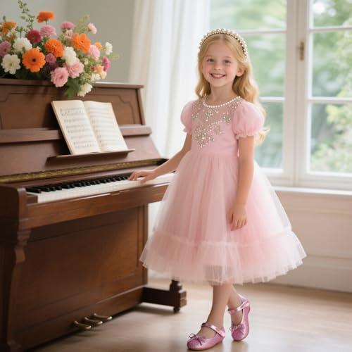 Otter MOMO Toddler/Little Girls Mary Jane Ballerina Flats Shoes Slip-on School Party Dress Shoes Size 10