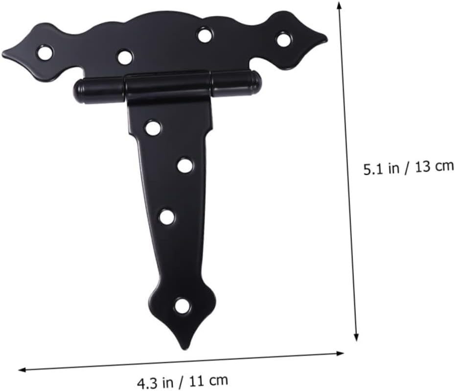 NUOBESTY 4pcs Heavy Duty Hinges Decorative Door Hinges for Barns Gates Sheds Easy Install Noise-reducing Design