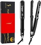 Steam Hair Straightener and Curler, Professional Steam Straightener for Hair Ceramic Tourmaline Steam Flat Iron, Vapor Dual Voltage 2 in 1 Straightening Curling Iron, LED Display with Adjustable Temp