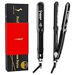 Steam Hair Straightener and Curler, Professional Steam Straightener for Hair Ceramic Tourmaline Steam Flat Iron, Vapor Dual Voltage 2 in 1 Straightening Curling Iron, LED Display with Adjustable Temp