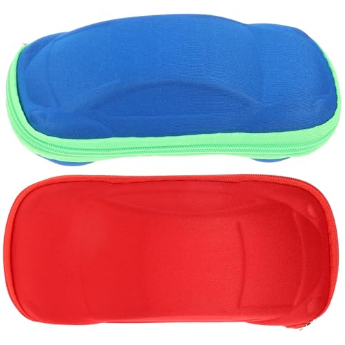 ifundom - ifundom Lot de 2 Étuis à Lunettes en EVA pour Garçon et Filles Forme Voiture Colorée avec Fermeture Éclair Protection Rigide et Légère pour Garçons et Filles Couleur Couleur Aléatoire