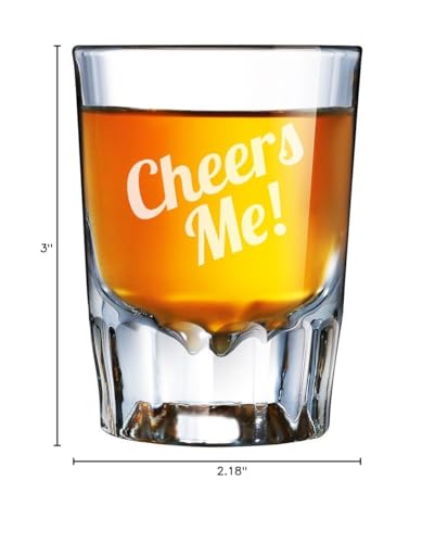 Vaso grabado Cheers Me Barcraft fluted shot glass miniatura 5