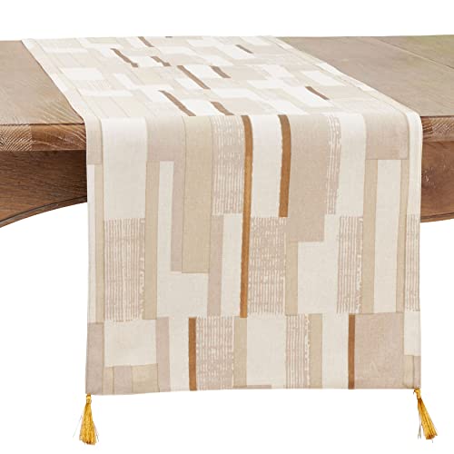 Geometric Foil Print Table Runner