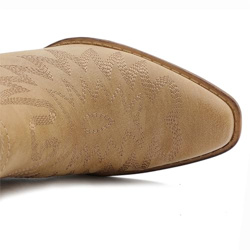 Image of GLOBALWIN Women's Cowgirl Boots Pull On Ankle Booties