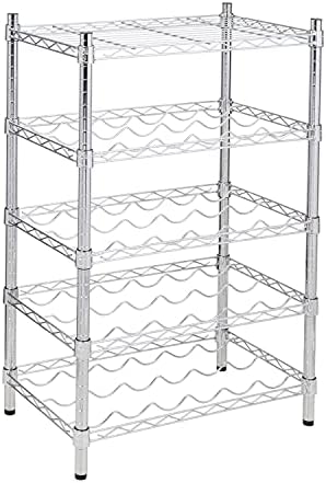 Honey-Can-Do SHF-04347 Microwave Bakers Rack with Adjustable Shelf, Chrome, 17L x 23W x 59H
