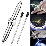 Schreibwerkzeug: Dieses spinning pen fidget spinner pen mit led-licht ist nicht nur ein hochwertiges schreibwerkzeug, sondern hat auch eine eingebaute drehachse. durch das drehen des floodlight spinning pen-schafts kommt die mine zum vorschein und kann zum schreiben verwendet werden. Wir bieten ihnen auch zwei ersatzminen an.