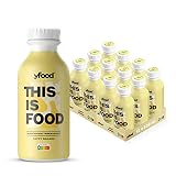 yfood Drink Happy Banana, Leckere Trinkmahlzeit für unterwegs, THIS IS FOOD Drink, 33g Protein, 26 Vitamine und Mineralstoffe, 12 x 500ml, Geschmack Banane