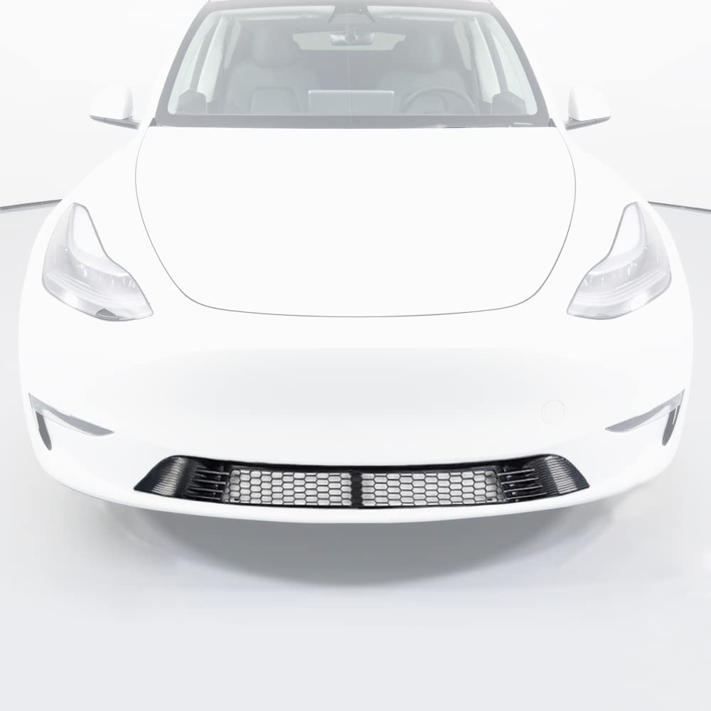Photo 1 of EzMech Front Bumper Grille Compatible With Tesla Model Y 2020-2023 , Insert Mesh Grill , Air Inlet Vent Cover , Grill , Grid