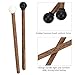 4Pcs Steel Tongue Drum Mallets 6.5 Inch Rubber Tip Drumsticks with Ergonomic Wood Handle for Handpan Glockenspiel