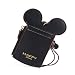 Cute Animal Mouse Ear Shape ID Case Neck Pouch Bag Card Holder (Black)