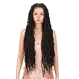 Style Icon 32' Faux Locs Wig Long Dreadlock Wigs with Baby Hair Synthetic Twist Hair Wig (32 Inches, T1B/30)