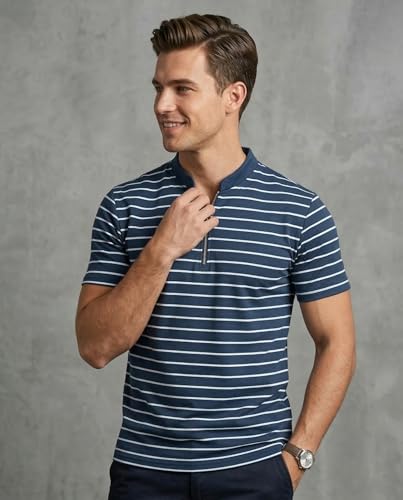 Image of TAGAS Men TAGAS Mens Polo T-Shirt || Men's Color Block Polo Tshirt | Short Sleeve Casual Pullover with Collar |Casual Wear for Men | Mens Regular FIT T-Shirts