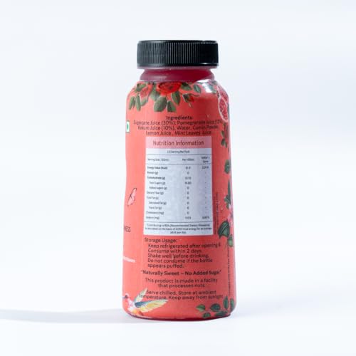 Image of Rus Organic Ruby Juice | Pomegranate Fruit + Kokum Juice Without Sugar | Pack of 4 (250ml Each) | Natural, No Added Preservative | Cold Pressed | Immunity Support