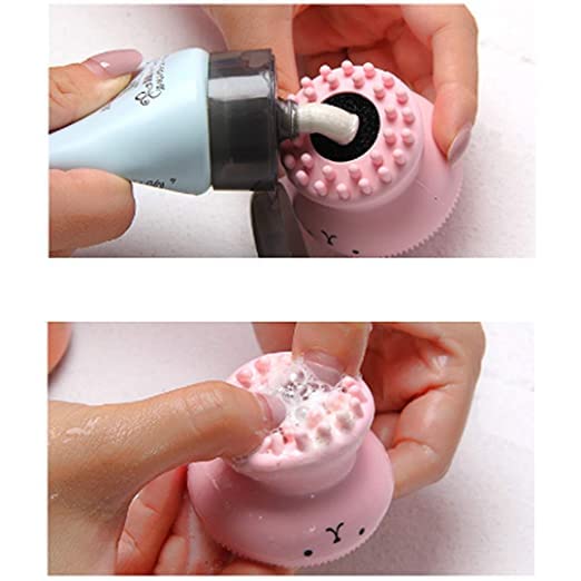 Garden Of Arts Octopus Design Silicone Facial Cleansing Brush Face Exfoliator Massager Beauty Tool -Multicolour - Image 3 thumbnail