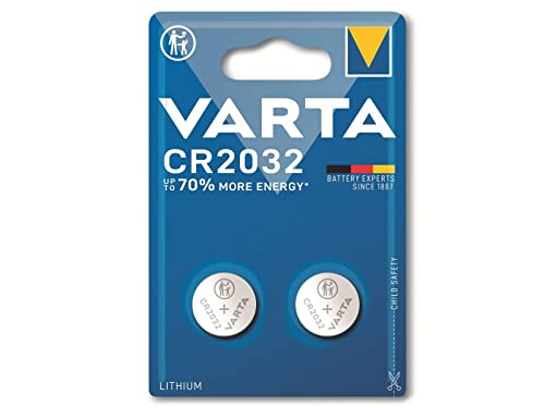 VARTA Batteria Litio 6032 CR 2032 in blister, confezione da 2