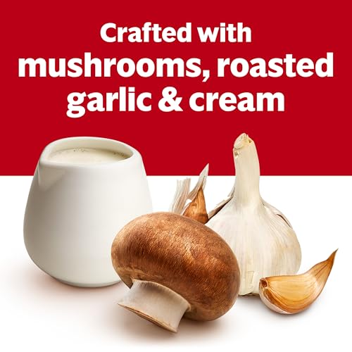 Campbell's Condensed Cream of Mushroom Soup with Roasted Garlic, 10.5 oz Can (12 Pack)
