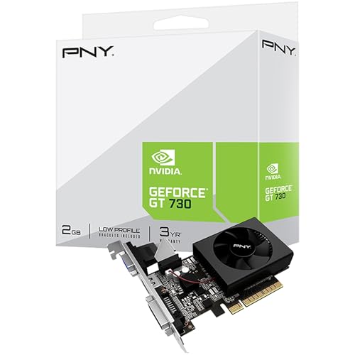 PNY GeForceR GT 730 2GB DDR3 �V���O���t�@�� �O���t�B�b�N�X�J�[�h