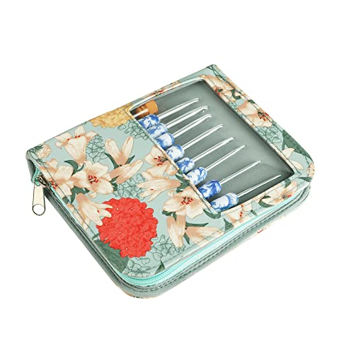 Crochet Hooks Set with Case, Ergonomic Knitting Needles Weave Yarn Kits DIY Hand Knitting Art Tools for Beginners and Crochet Lovers