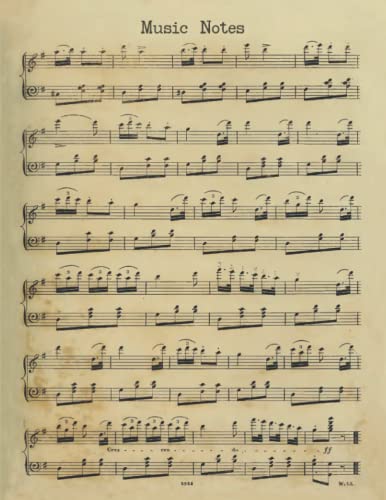 Music Notes: Vintage Music Composition Book