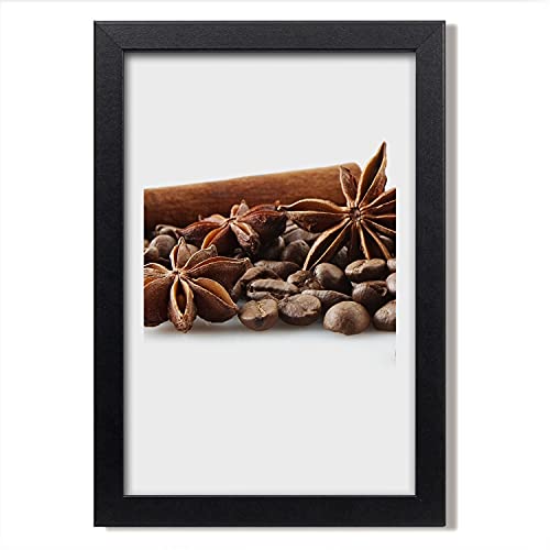 Cadre en Bois Peinture Tableau Moderne Grains de café Tulup pour une Décoration de Cuisine Cosy