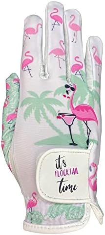 Giggle Golf Women's Golf Glove (Small, Worn On Left Hand, Flamingos)
