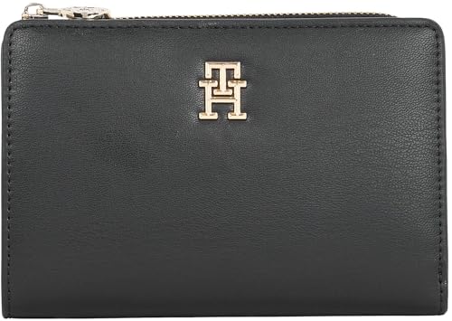 Tommy Hilfiger Damen Geldbörse Distinct Slim Wallet Groß, Schwarz (Black), Einheitsgröße