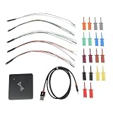 Wodsty Analizzatore logico USB a 16 canali con frequenza di campionamento di 24 MHz, modalità streaming e buffer, 256 MB SDRAM, interfaccia di tipo C per Windows, Mac, Linux