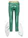 Manyakai Kids Girls Mesh Fish Tail Long Pants Halloween Gold Trim Mermaid Trousers for Dance Performance Green 10 Years