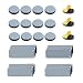 Produktbild DAGORD 24 Stücke Teflon Möbelgleiter Selbstklebend Rund 25mm und Rechteckförmig 19 x 70mm PTFE Selbstklebendes Teflon Gleiter-Gleitbrett Teflongleiter Selbstklebend für Schwere Möbel