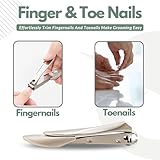 Heavy Duty Nail Clippers Set 3 with Catcher, Wide Jaw Ultra Sharp Edge Fingernail & Toenail Clippers for Thick Nails, Includes Nail Files, Complete Nail Kit by Owluxe in Gift Box for Men and Women - Image 5