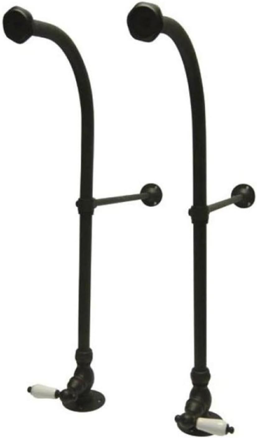 HomeStock Freestanding Water Supplies with Stops - Oil Rubbed Bronze Bathroom Hardware