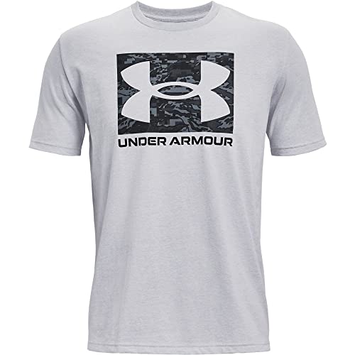 Under Armour Men's Camo Box Logo Short-Sleeve T-Shirt, Mod Gray Light Heather (011)/Black, X-Large