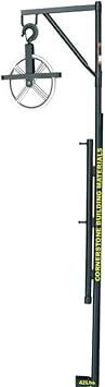 CBM Scaffold Hoist Pulley Wheel Set with 12"" Aluminum Pulley Wheel, Hoist Bracket and Arm for Snap On Scaffolding, Dark Green