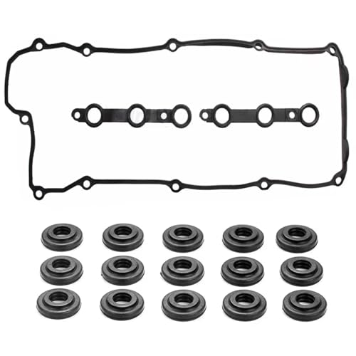 Valve Rocker Cover Gasket Compatible with BMW for E36 323i 2.5 for M52B25 256S3 1995 1996 1997 1998 OEM:11120034108 11129070532 11121437395 Valve Cover Gasket Set