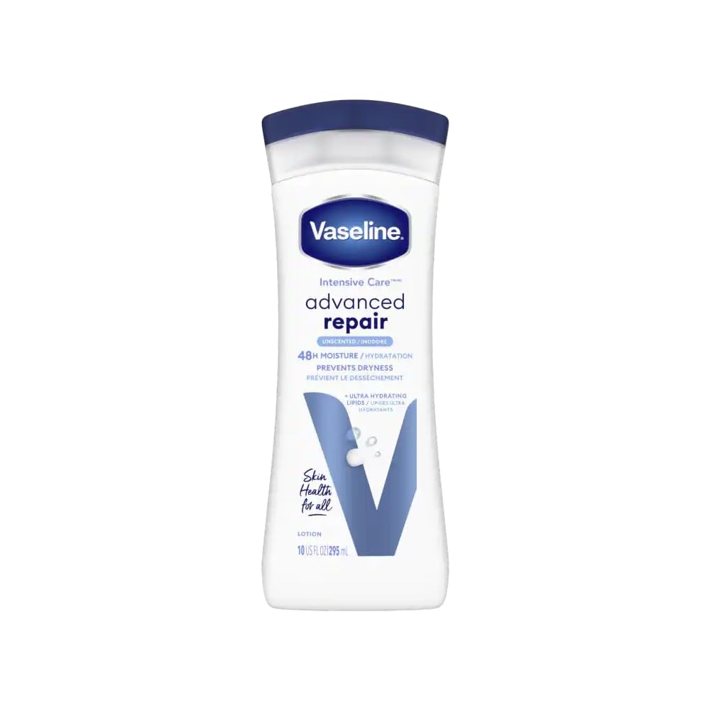 Vaseline Intensive Care Advanced Repair Unscented Lotion 10 oz (Pack of 2)