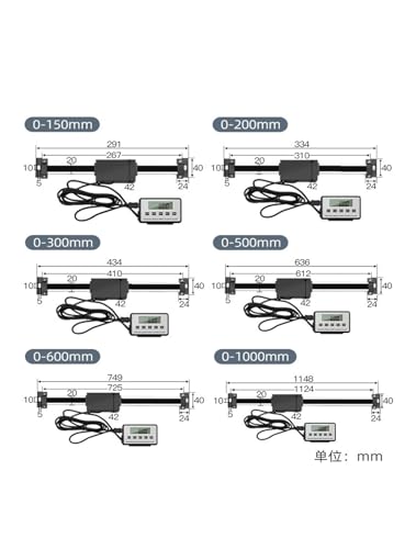 Calibrador Vernier Lectura Digital 0-300mm a 0-1000mm miniatura 2