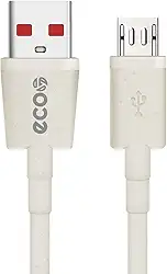 GreenEco Cabo USB para Micro USB V8 de 1M com Proteção Contra Sobretensão (Fibra de Trigo + PVC Reforçado Linha Ecológica da Gshield)
