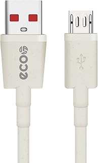 GreenEco Cabo USB para Micro USB V8 de 1M com Proteção Contra Sobretensão (Fibra de Trigo + PVC Reforçado Linha Ecológica da Gshield)