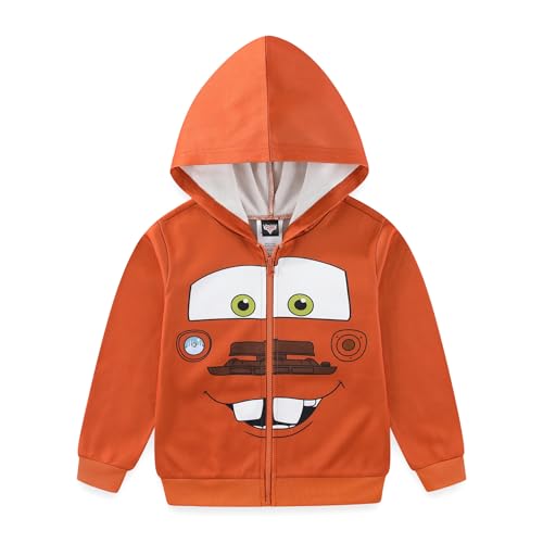 Disney Cars Mater Boys Full Zip Up Hoodie for Toddler and Big Kids