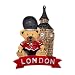 Magnes na lodówkę Londyn Bear Big Ben Anglia 3D żywica ręcznie robiona rękodzieło turystyczne podróż miasto pamiątka kolekcja litera naklejka na lodówkę